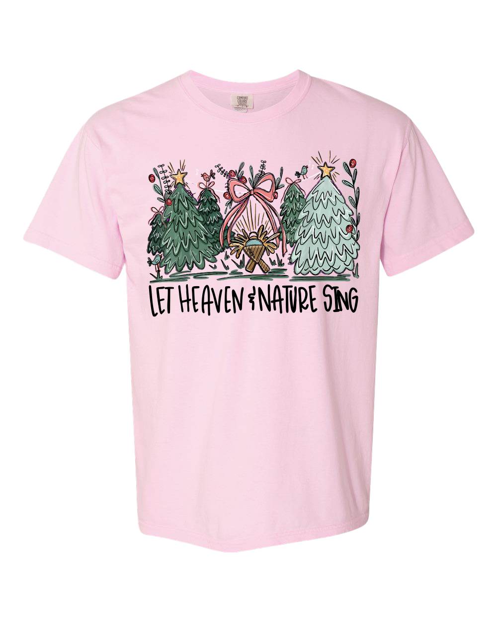 Let Heaven & Nature Sing Unisex Garment-Dyed Heavyweight T-Shirt (Pink)