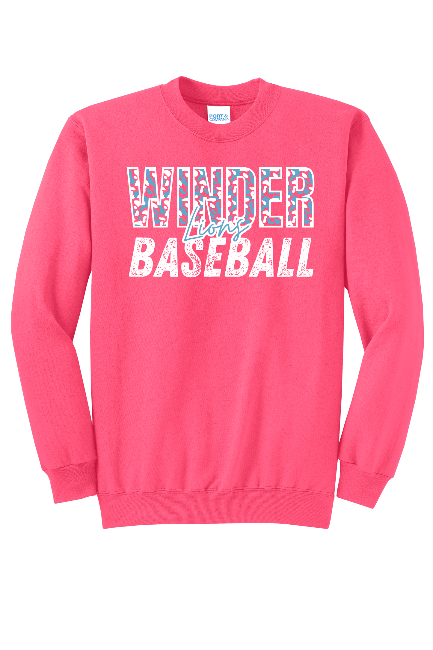 Winder Lions Duck Camo Crewneck Adult Sweatshirt