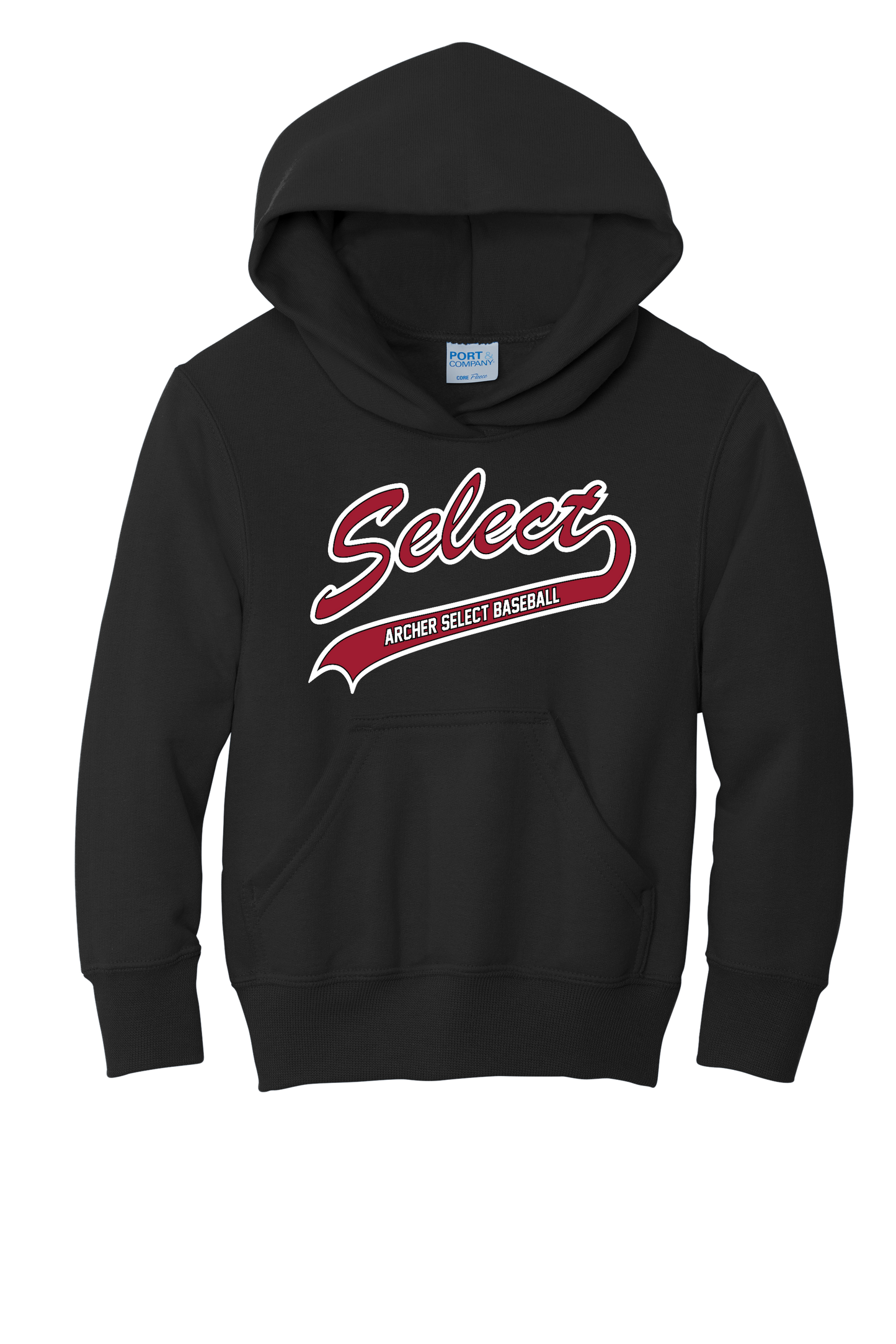 Archer Select White/Black Logo Hoodie Youth/Adult
