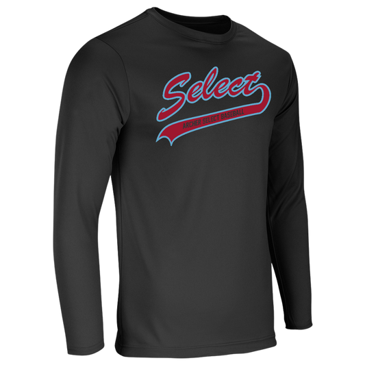 Archer Select Blue/Red Logo Performance Tee - Long Sleeve