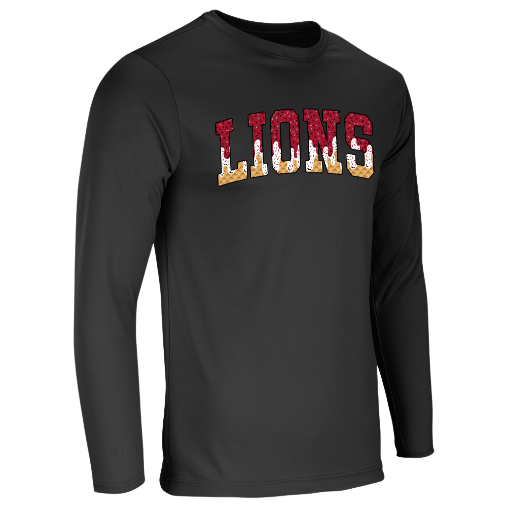 Lions Ice cream Drip Performance Tee - Long Sleeve