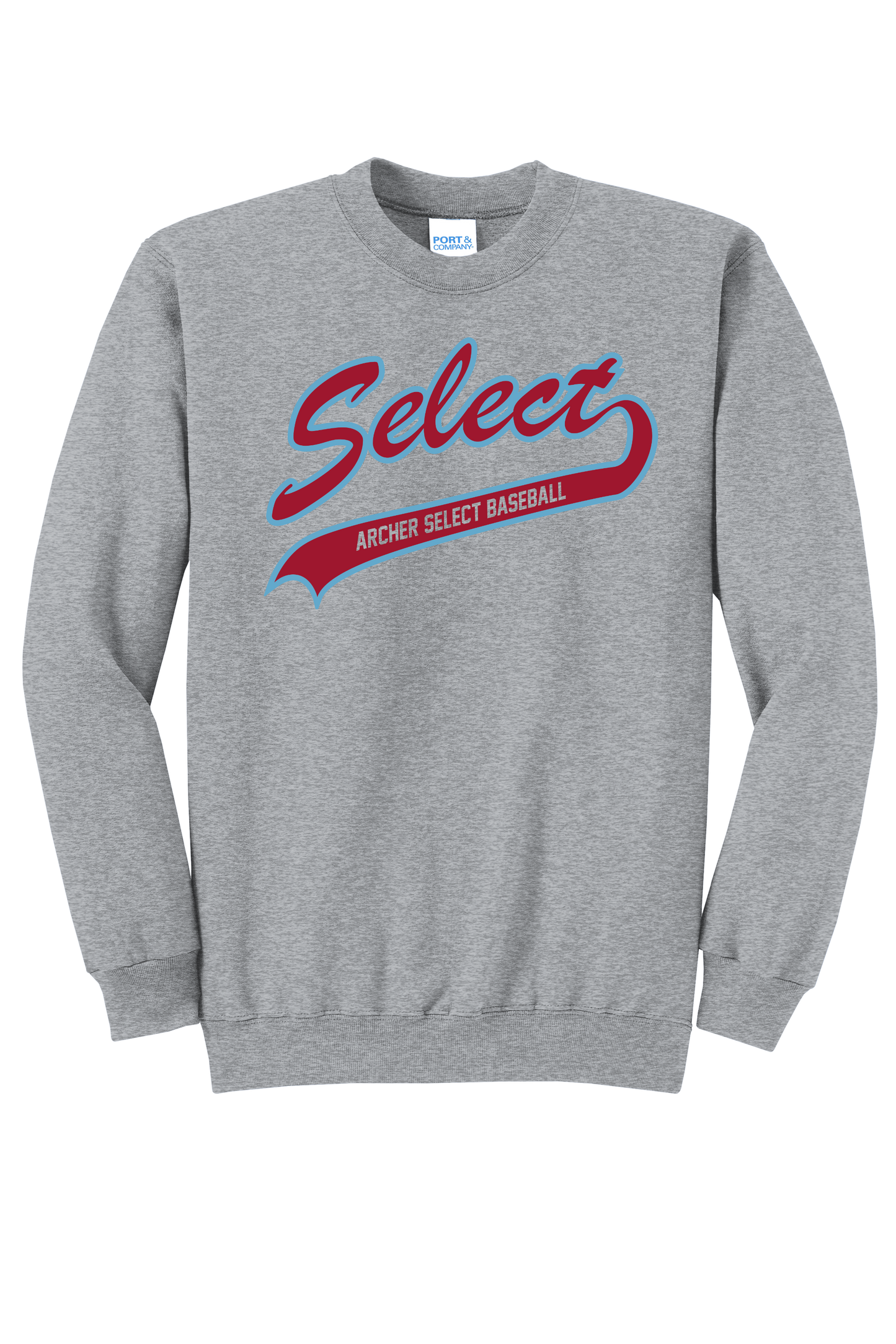 Archer Select Blue/Red Logo Crewneck Adult Sweatshirt