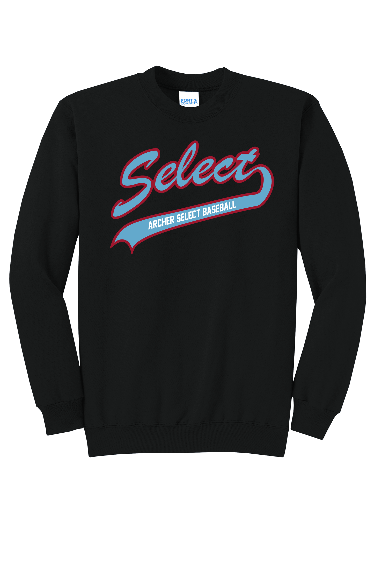 Archer Select Red/Blue Logo Crewneck Adult Sweatshirt