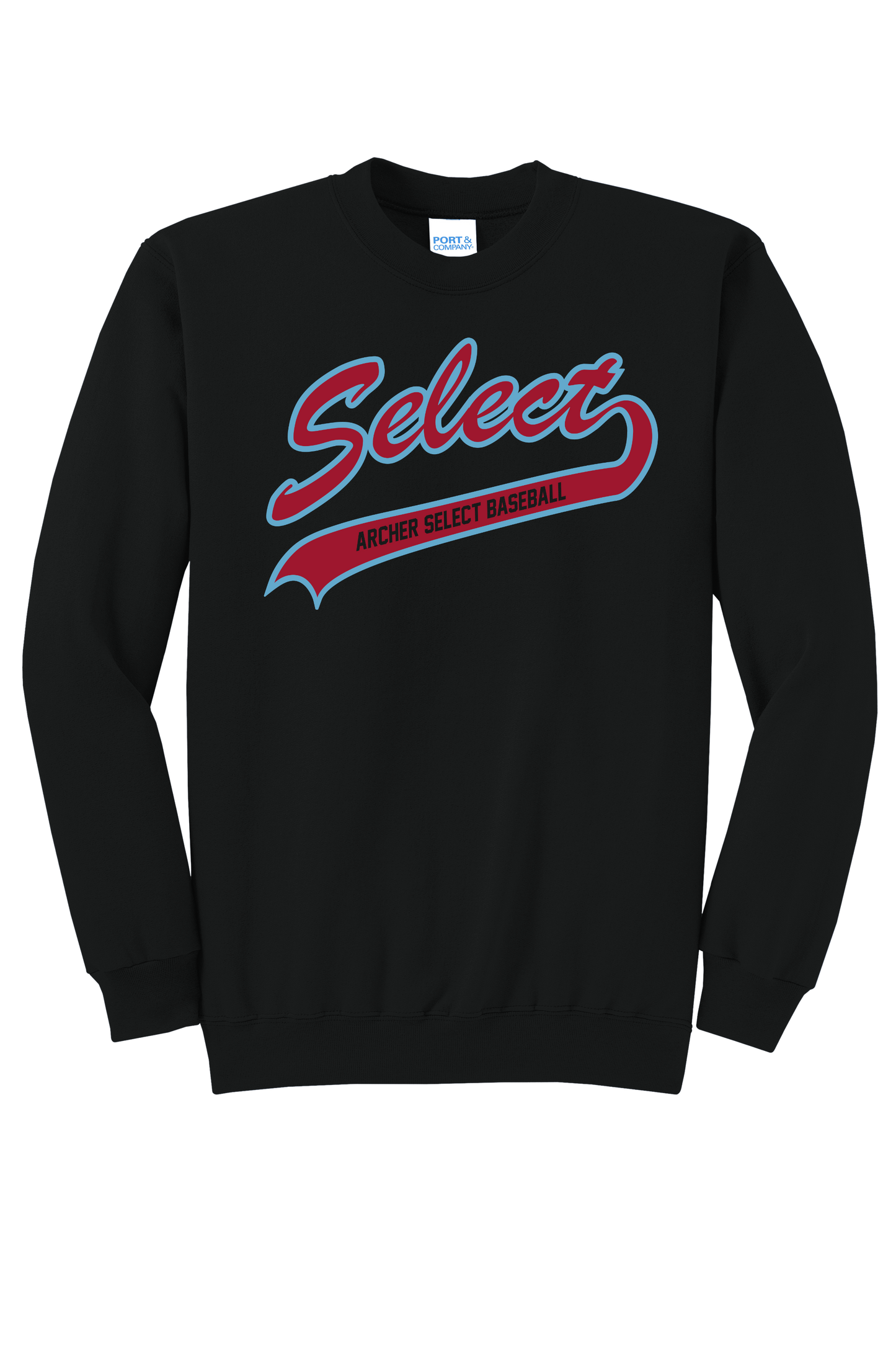 Archer Select Blue/Red Logo Crewneck Adult Sweatshirt