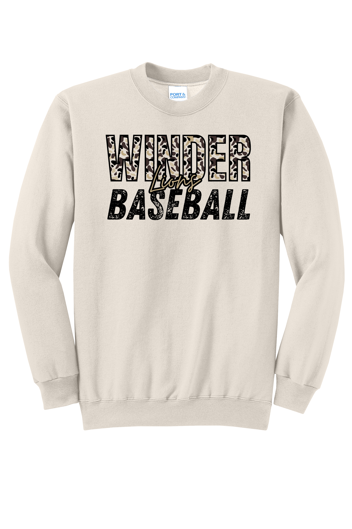 Winder Lions Duck Camo Crewneck Adult Sweatshirt