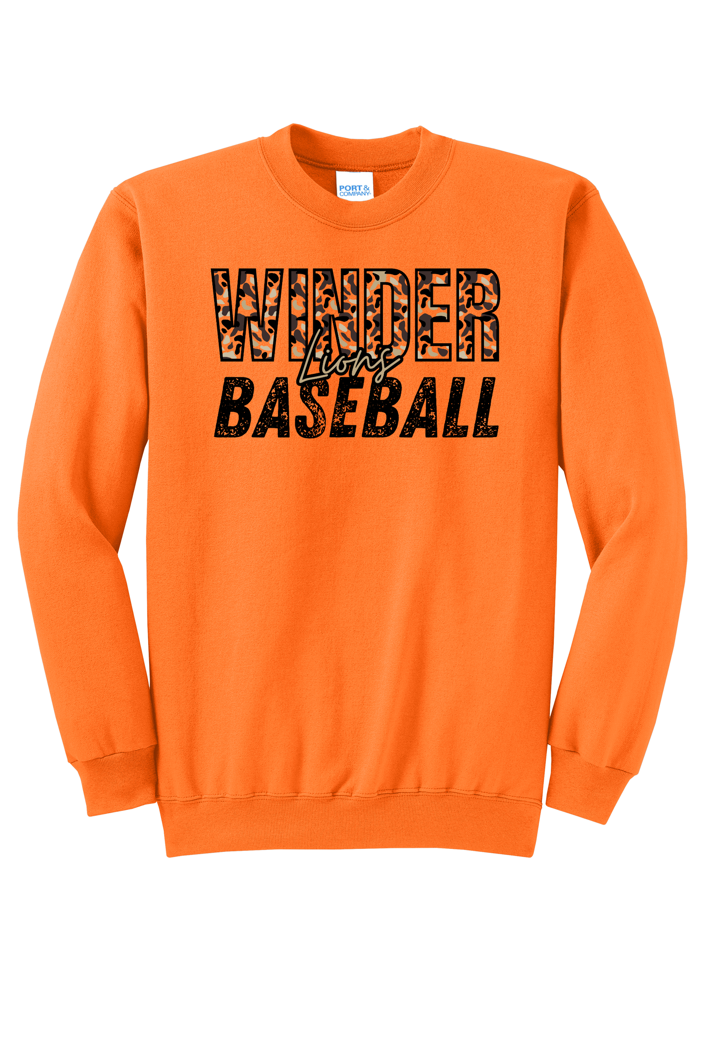 Winder Lions Duck Camo Crewneck Adult Sweatshirt