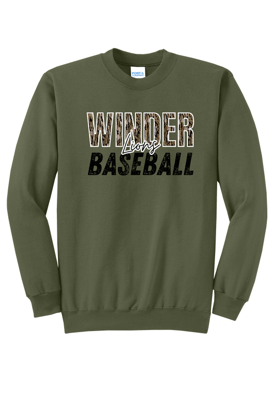 Winder Lions Bottomland Camo Crewneck Adult Sweatshirt