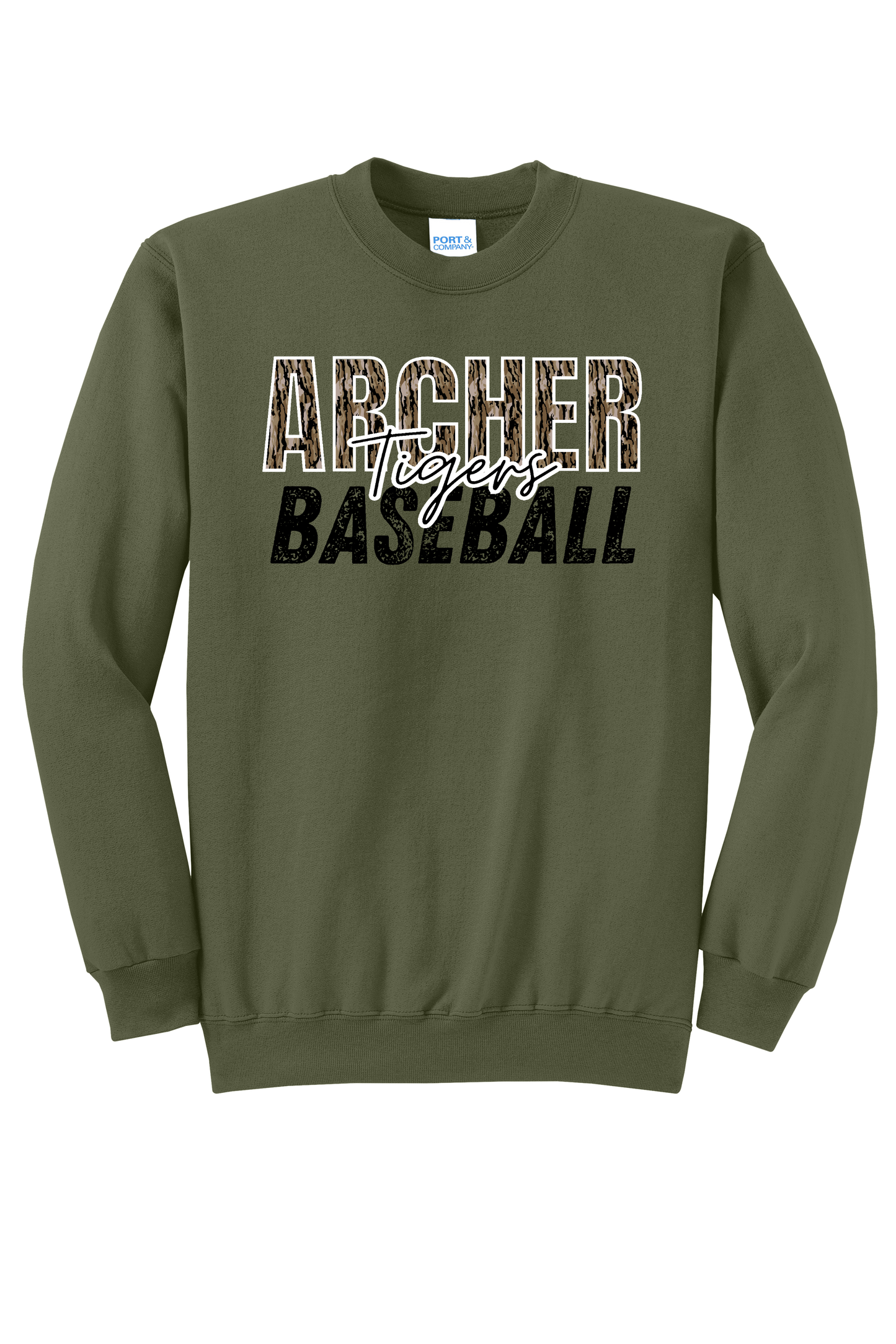 Archer Rec Bottomland Camo Crewneck Adult Sweatshirt