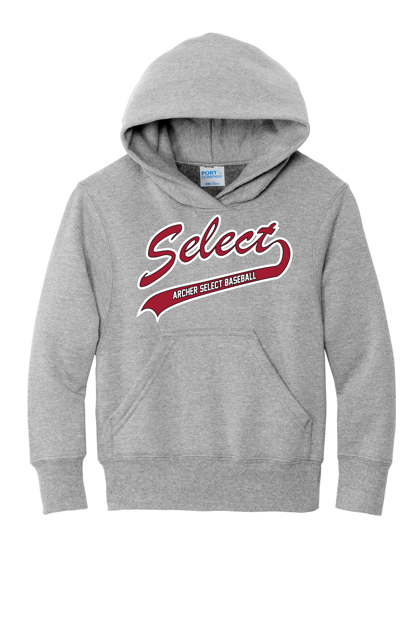 Archer Select White/Red Logo Hoodie Youth/Adult
