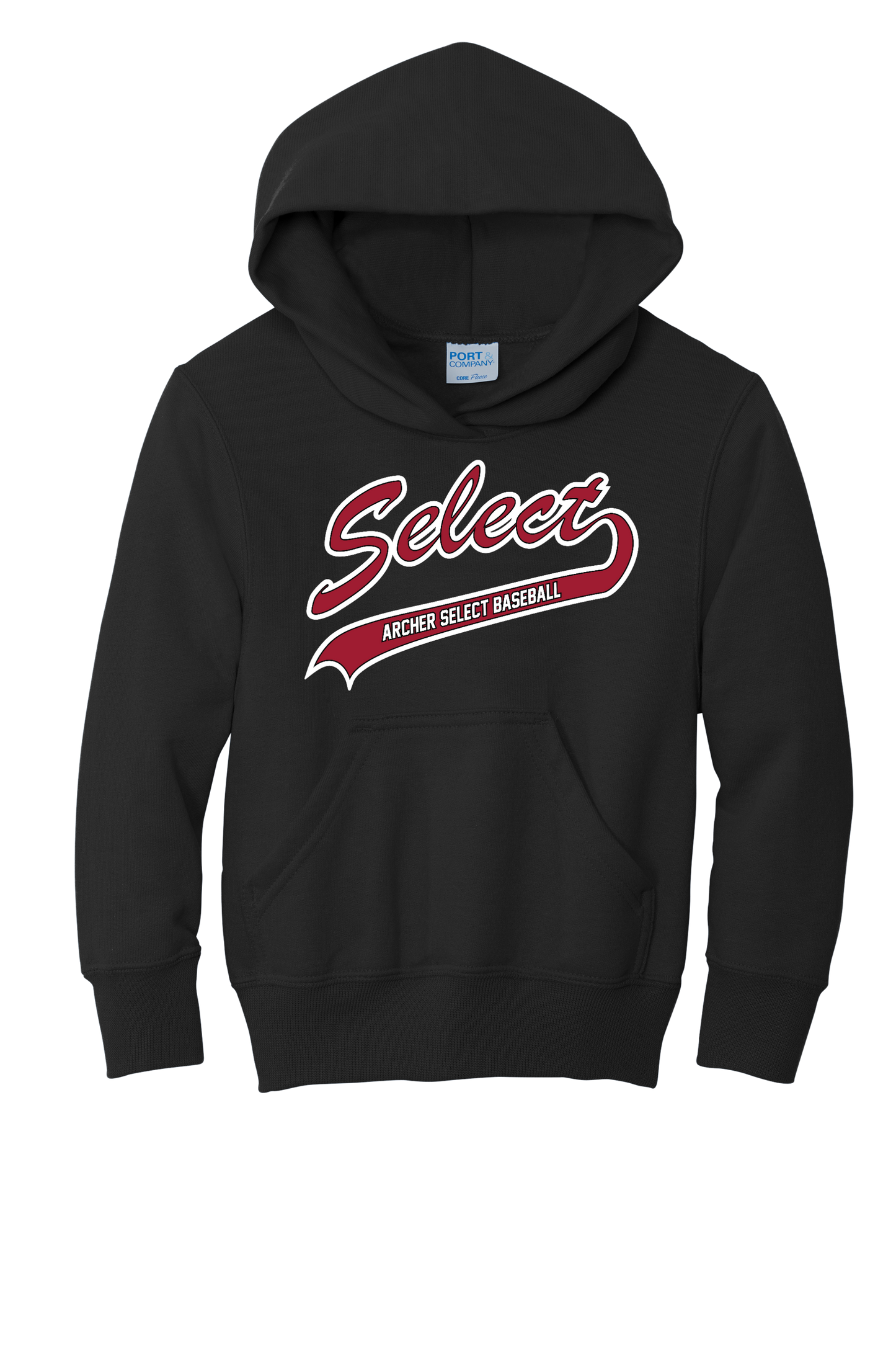 Archer Select White/Red Logo Hoodie Youth/Adult