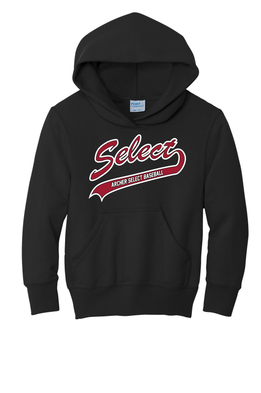 Archer Select White/Red Logo Hoodie Youth/Adult