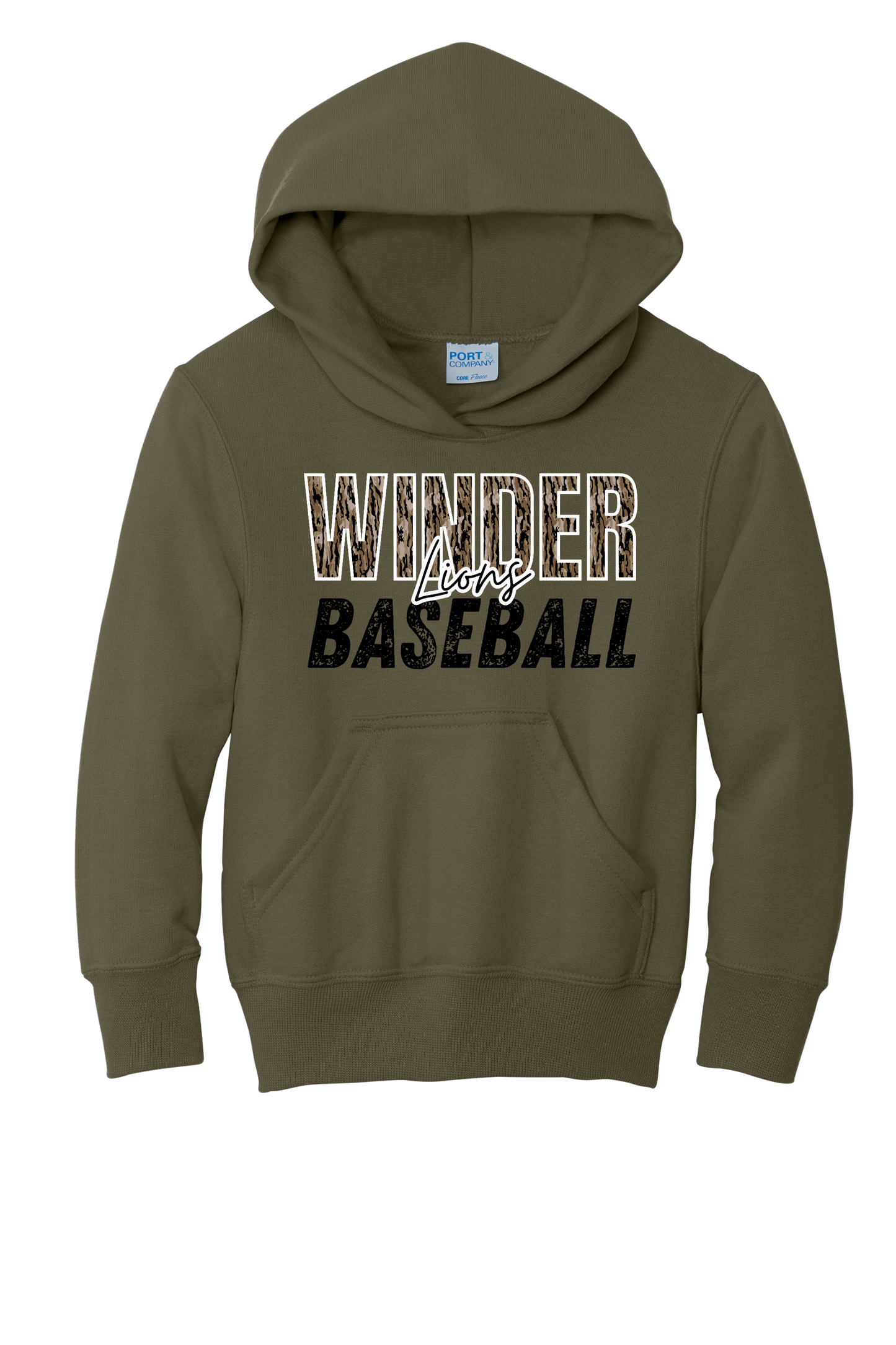 Winder Lions Rec Bottomland Camo Hoodie Youth/Adult