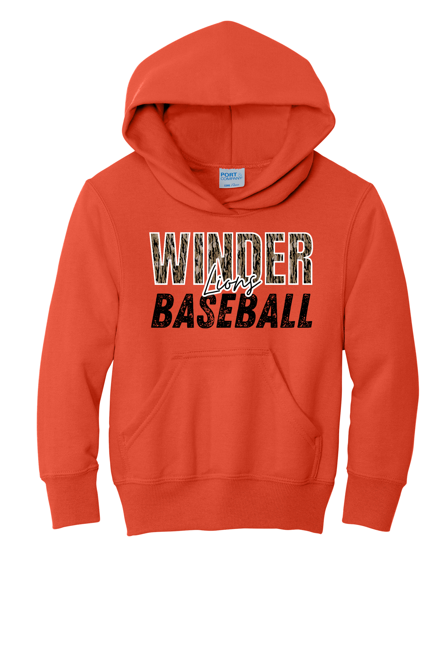 Winder Lions Rec Bottomland Camo Hoodie Youth/Adult