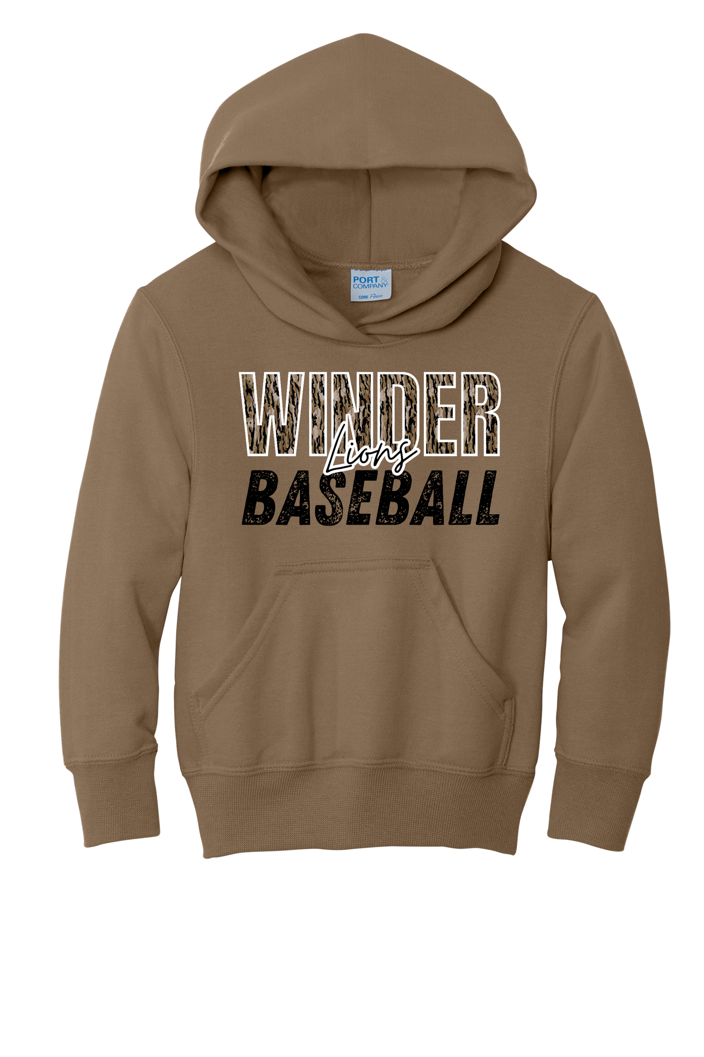 Winder Lions Rec Bottomland Camo Hoodie Youth/Adult